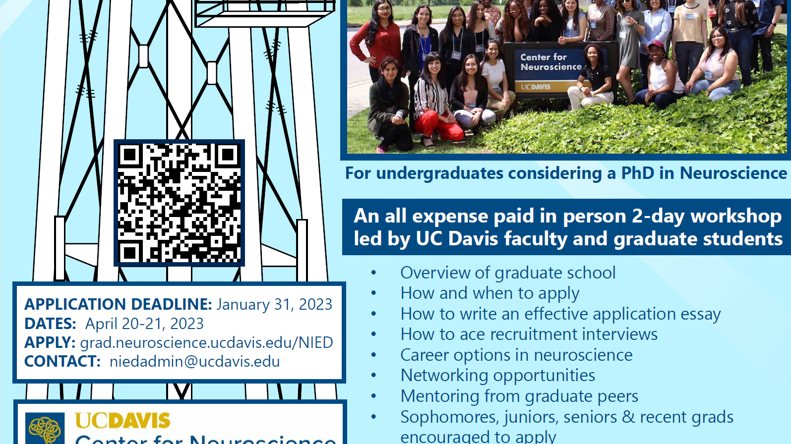Student opportunity at UC Davis